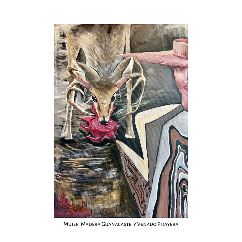 Artwork: Guanacaste Wood Woman and Woman and Pitayero Deer 