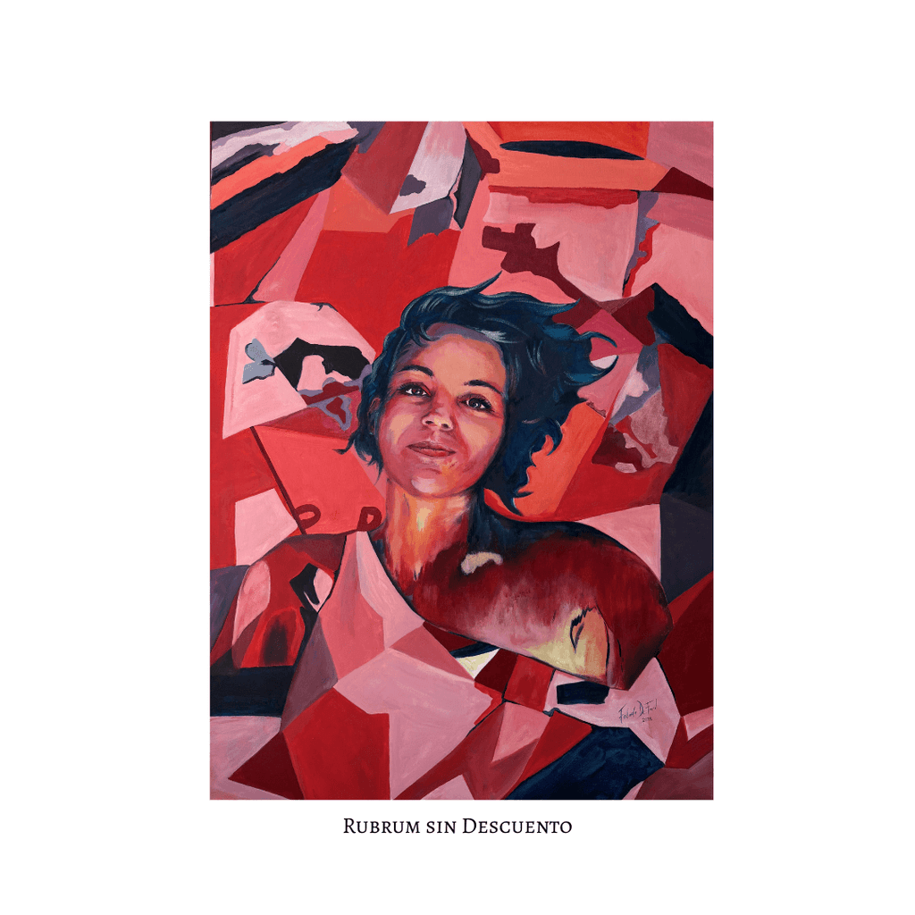 Rubrum Without Discount, artwork, acrylic on canvas, Fabiola De Ford, Costa Rica
