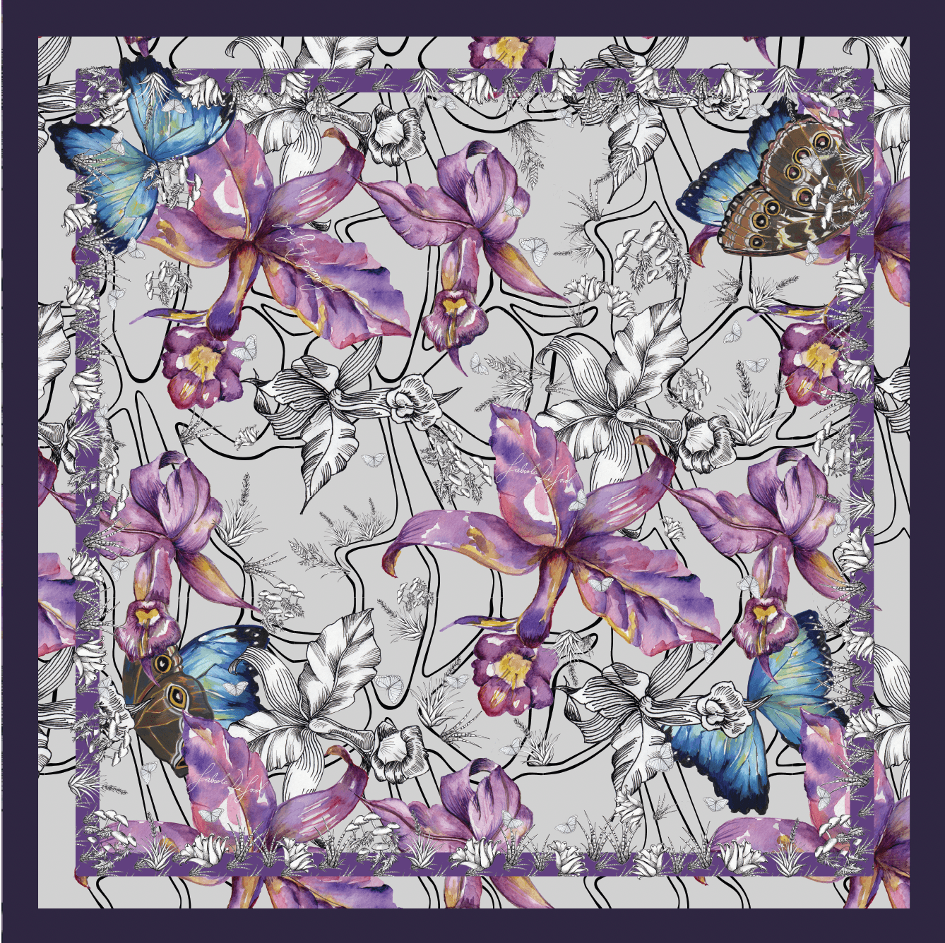 Pañuelo Bosque de Morphos y Guarias | Curated Gift
