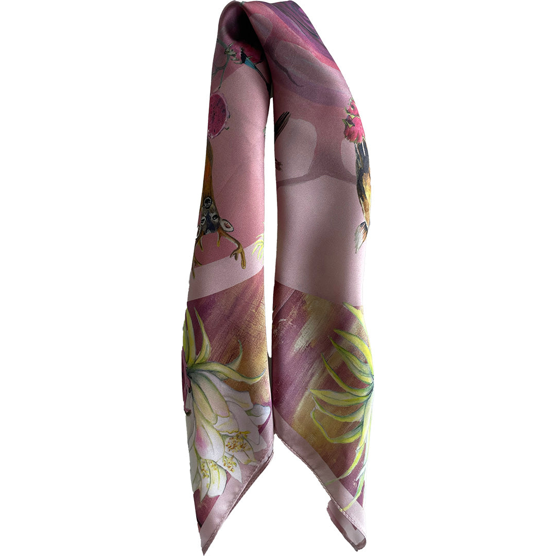 Women's silk scarf, “Dry Forest” from the Eco-banknotes Collection