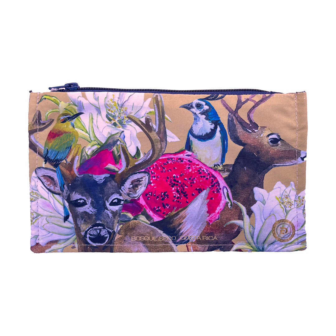 Makeup Bag Toiletry Pouch Waterproof Cosmetic Bag with Zipper Travel Packing Bag, Organizer for Women and Men, Costa Rica Dry Forest art