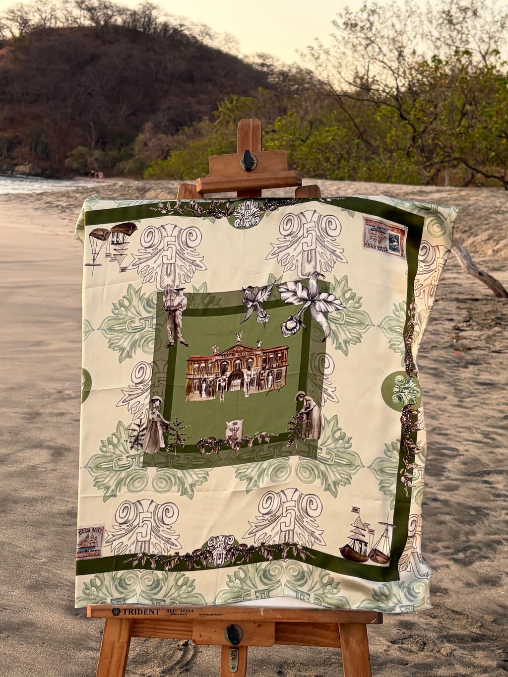 Curated Gift | Pañuelo Histórico 5 colones - verde II