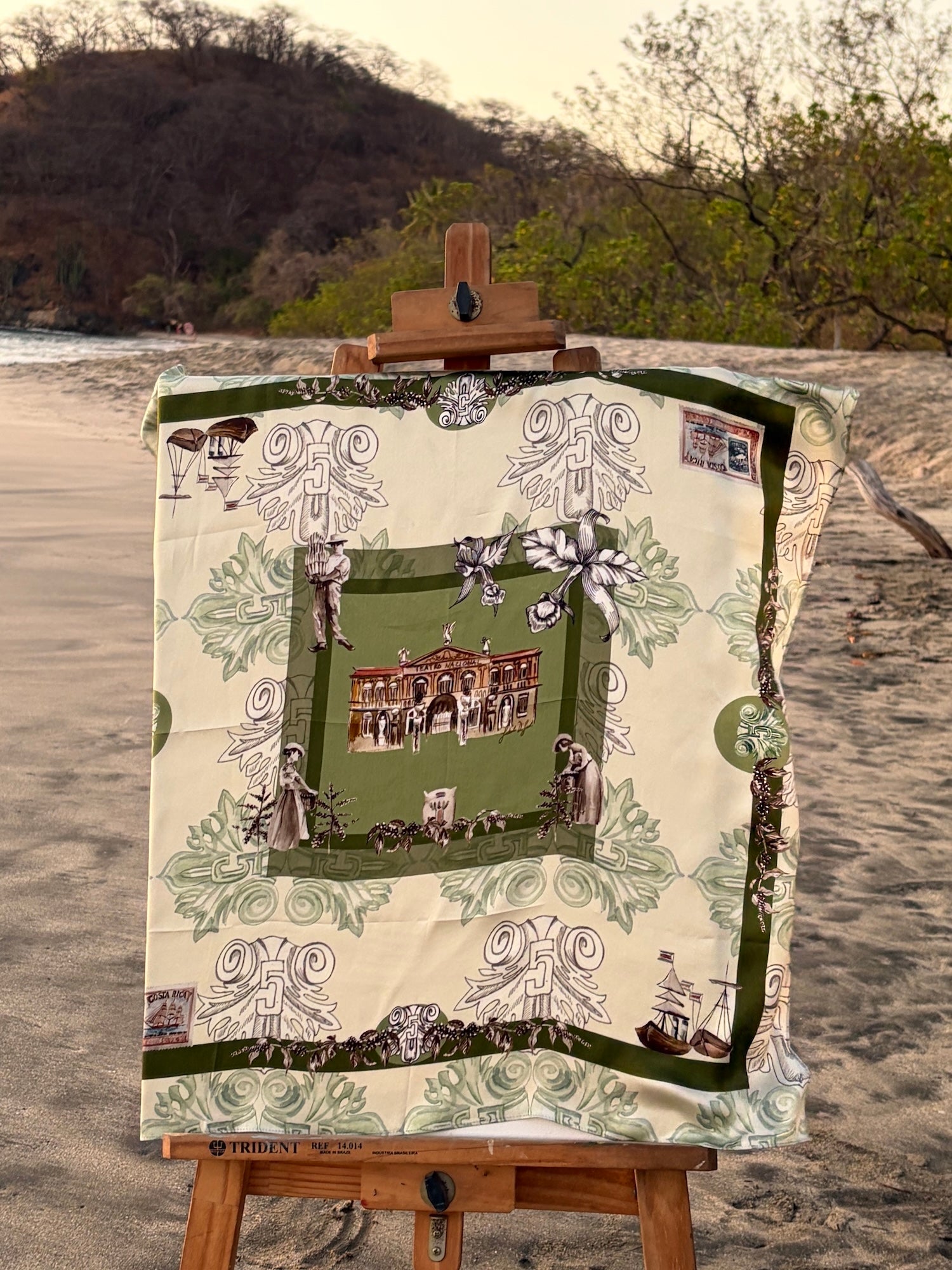 Curated Gift | Pañuelo Histórico 5 colones - verde II