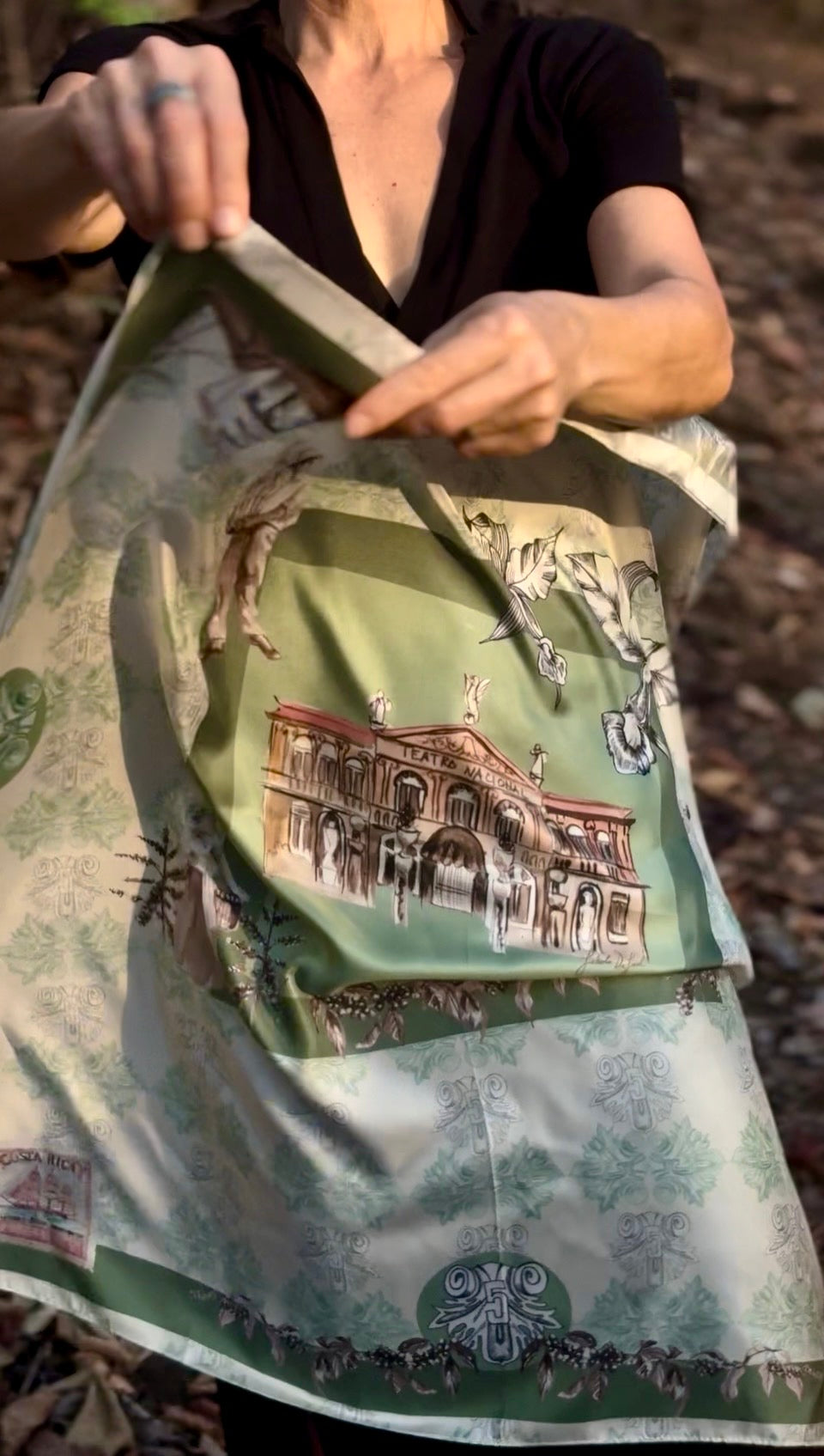 Pañuelo Histórico 5 colones - verde II | Curated Gift
