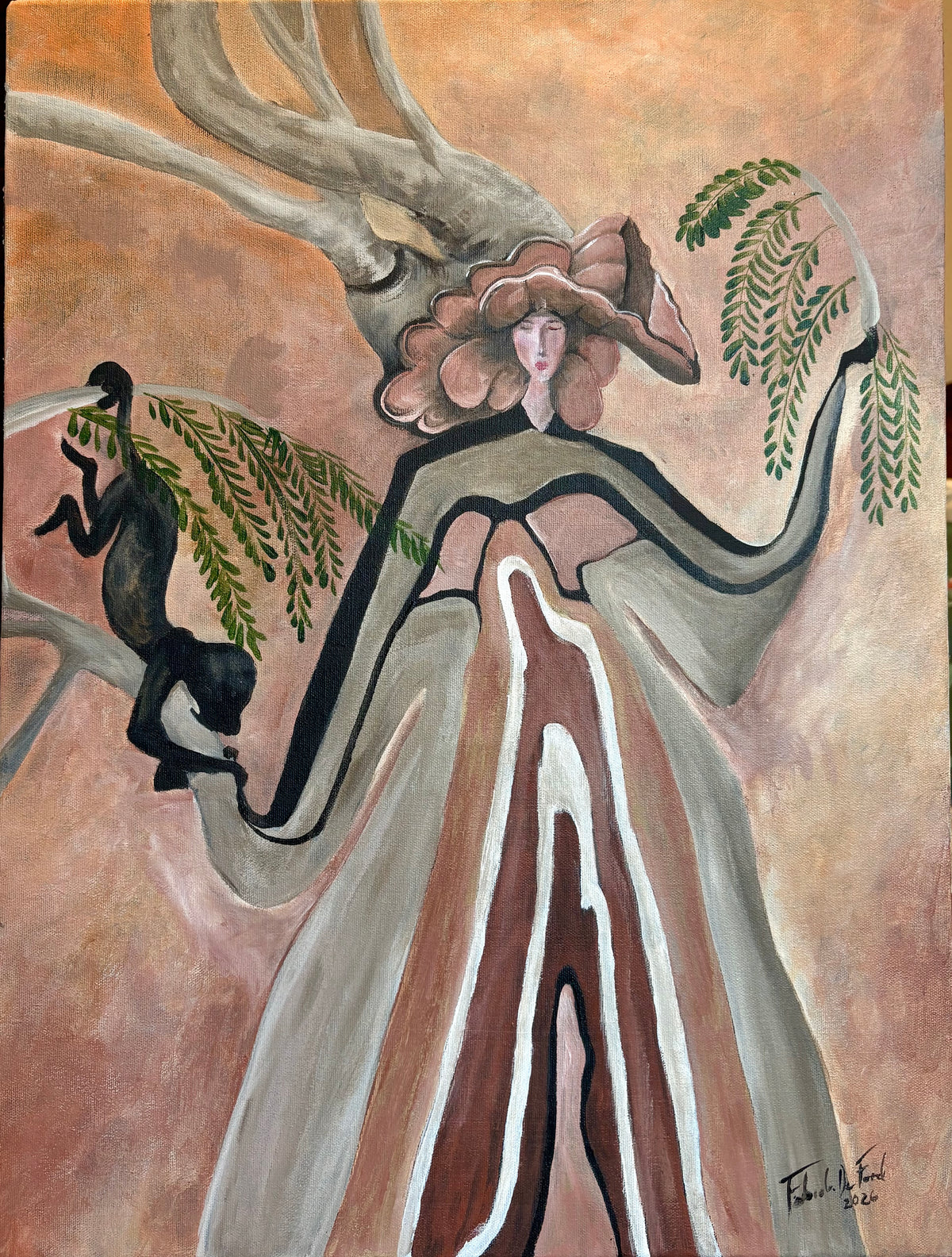 Obra: Mujer Árbol Madera Guanacaste