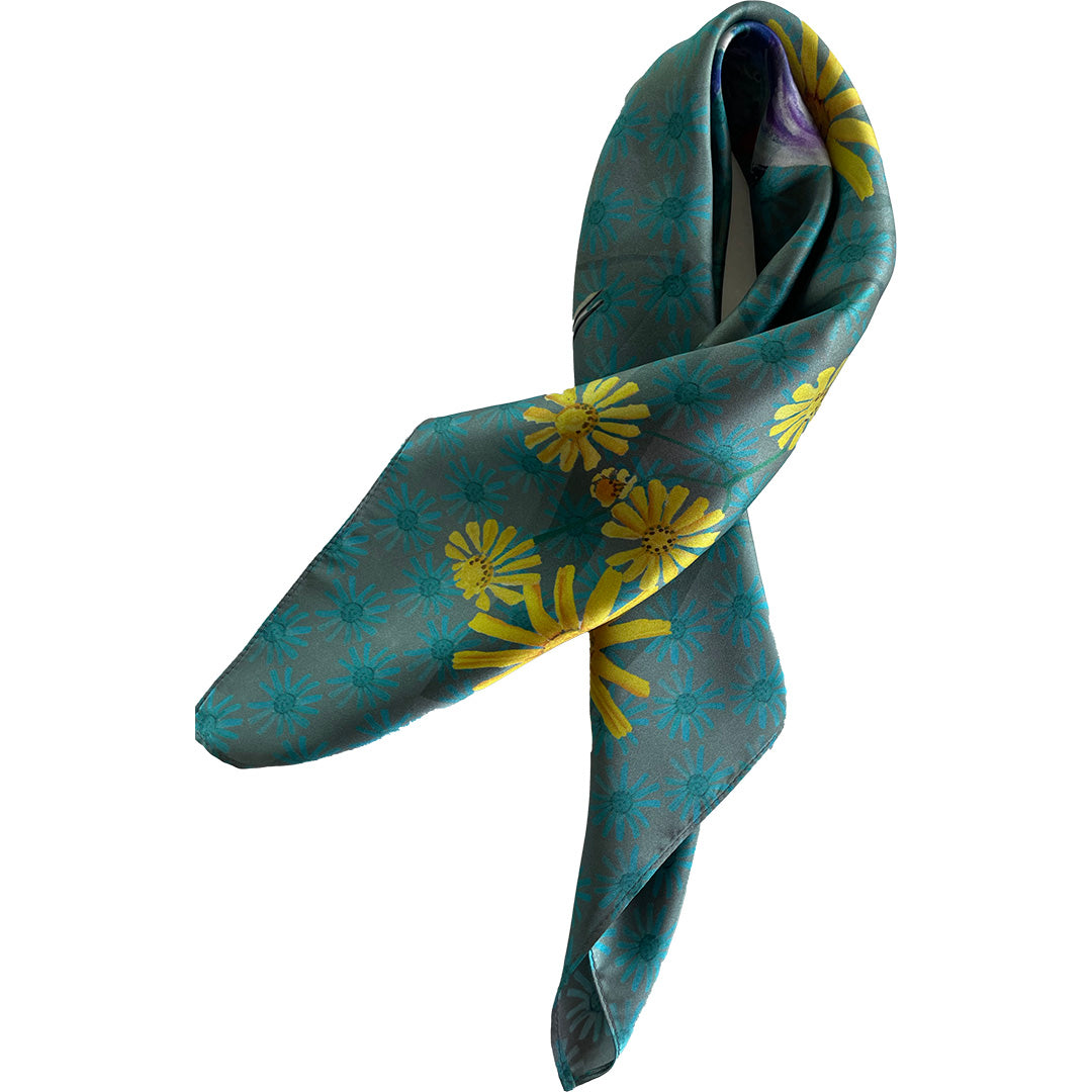 Women's silk scarf “Night Moors”, from the Eco-banknotes Collection