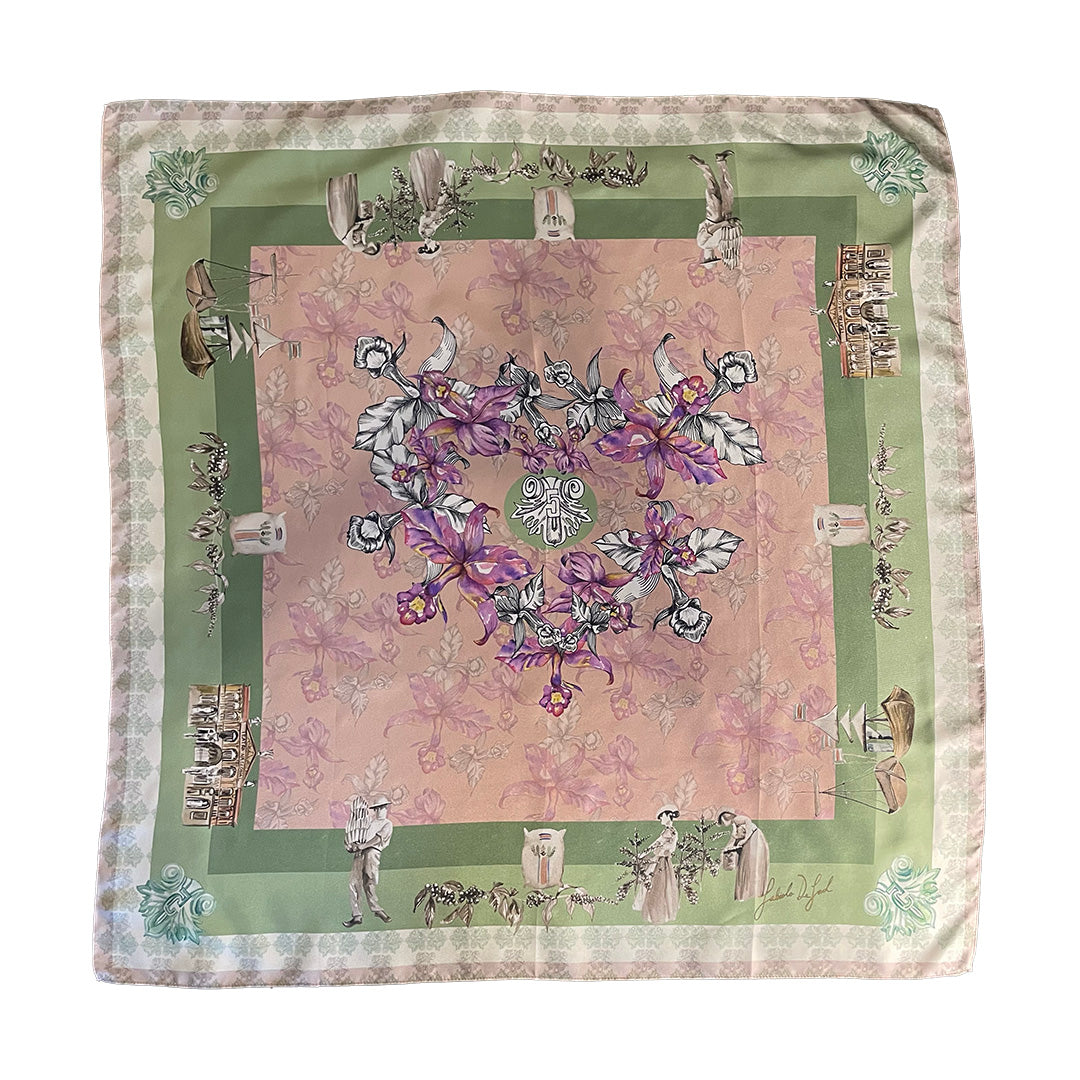 Women's silk scarf "Love ¢5", from the collection "Love ¢5"