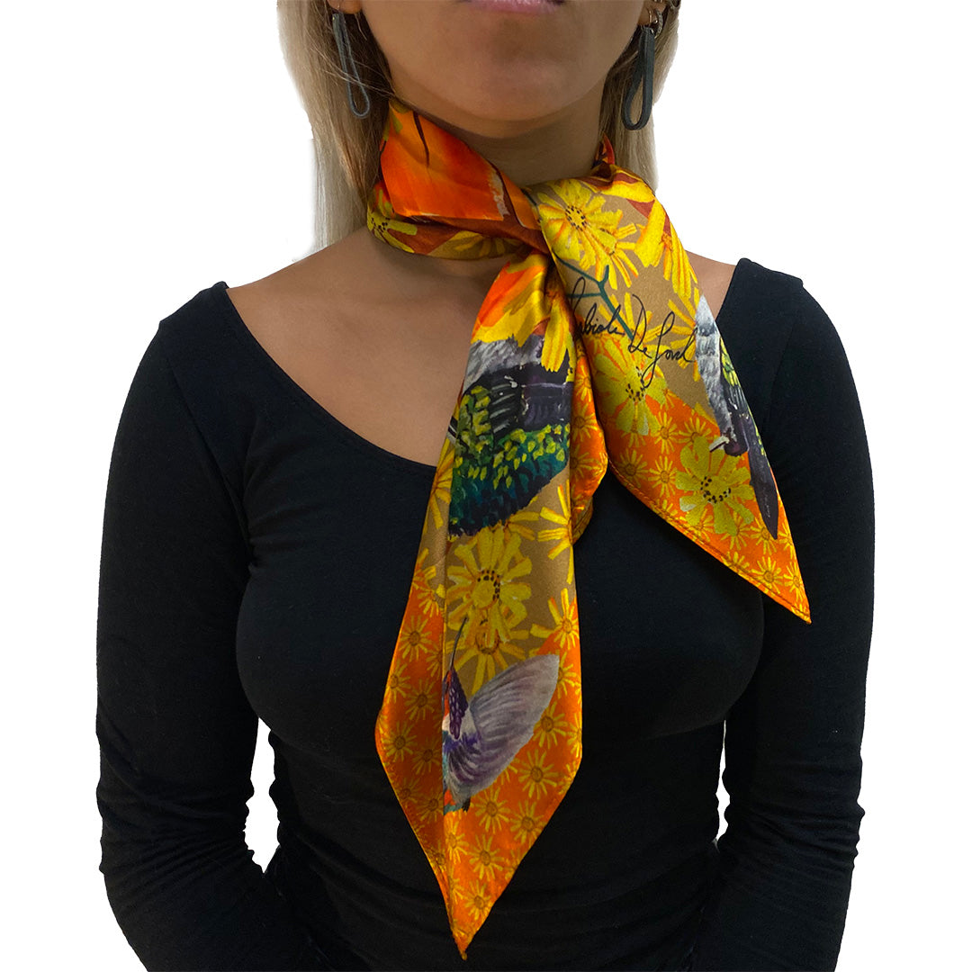 Women's silk scarf “Moors”, from the Eco-banknotes Collection