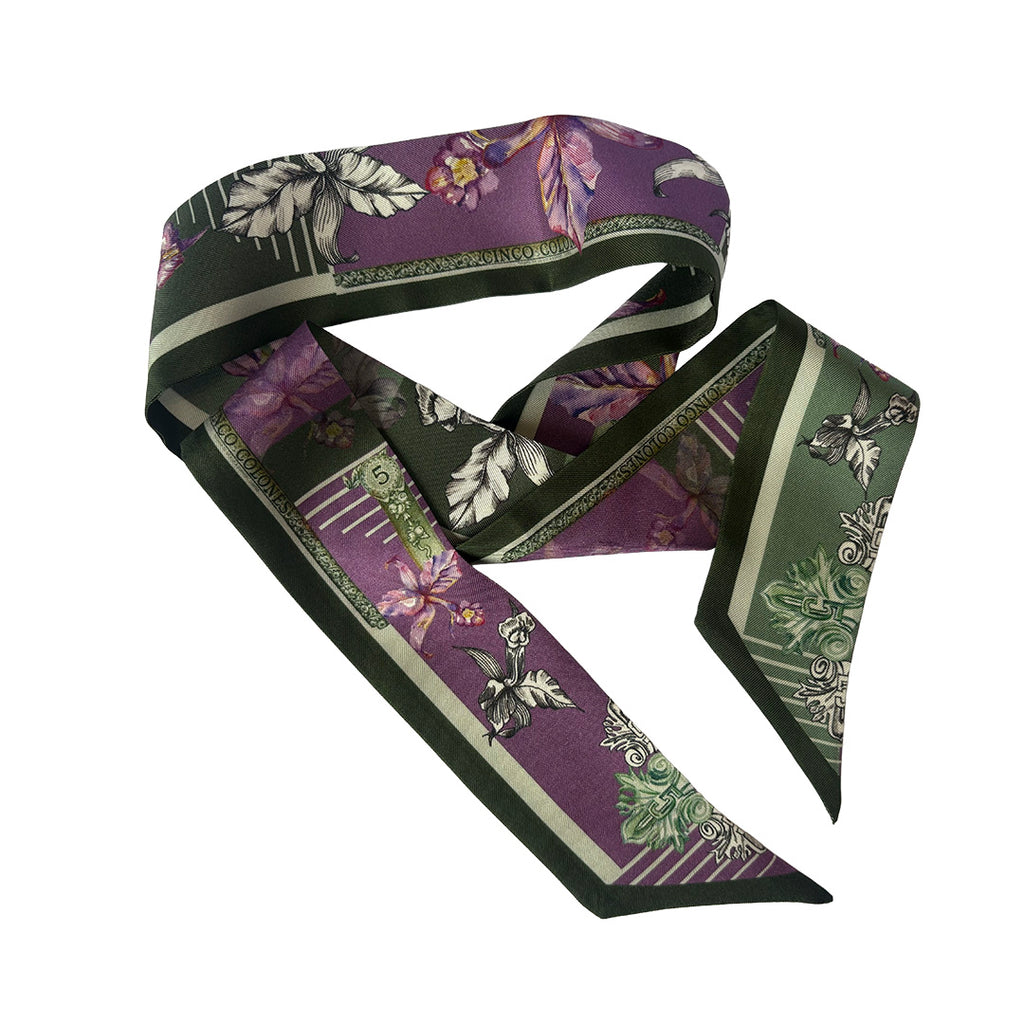 Cinta de Seda Twilly Orquídeas 5 Colones